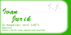 ivan jurik business card